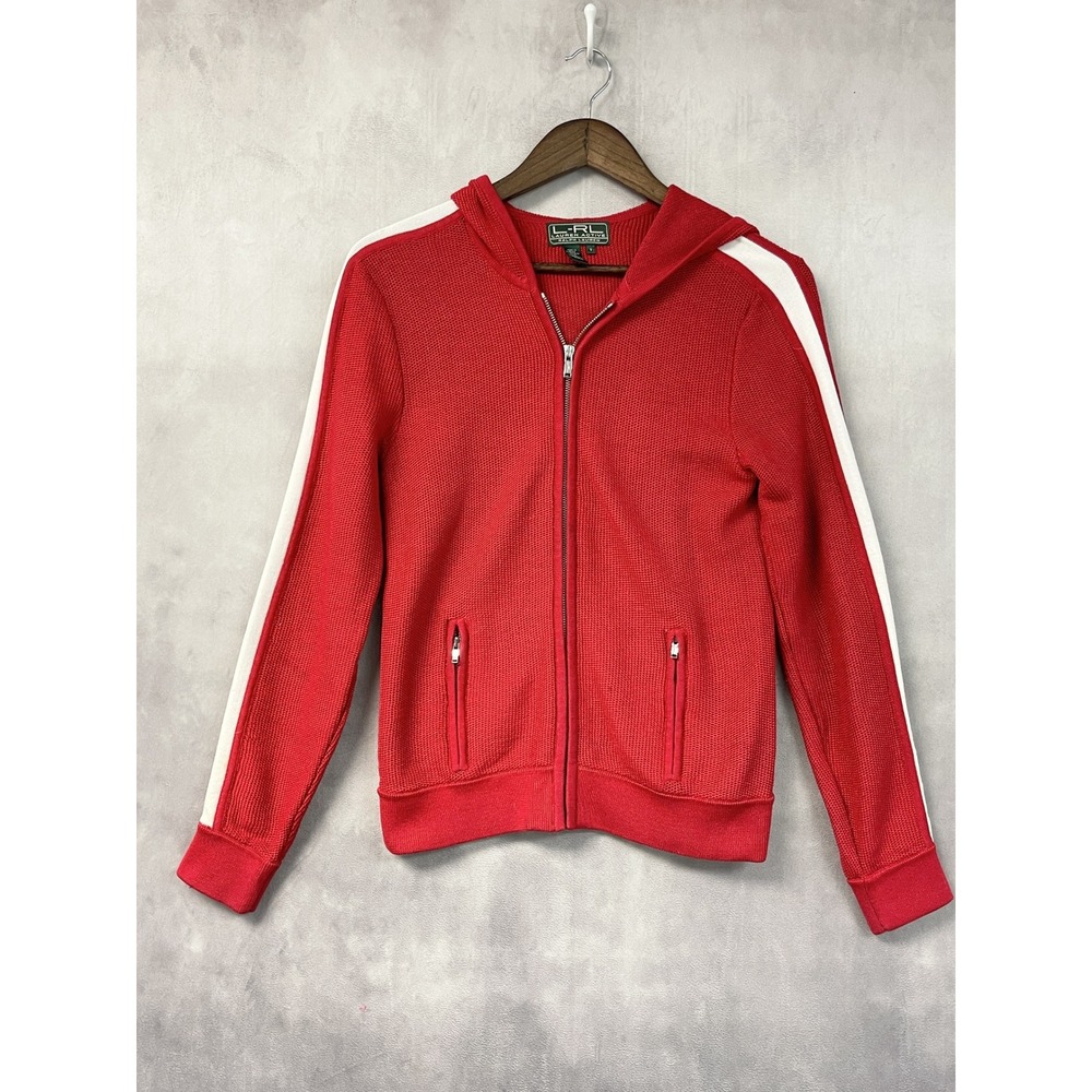 Lauren Ralph Lauren Women Hoodie Sweater Size S Cotton Full Zip Active Sporty